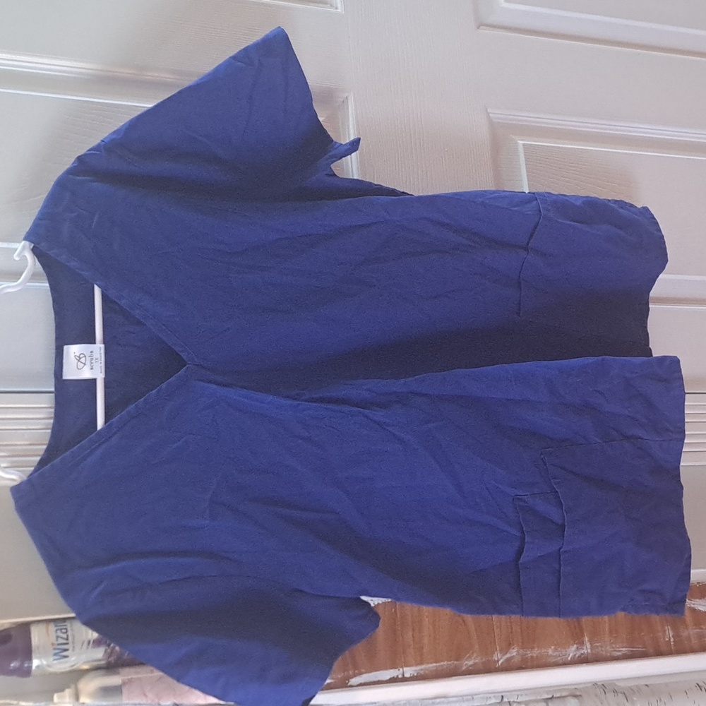Royal blue 1x scrub top